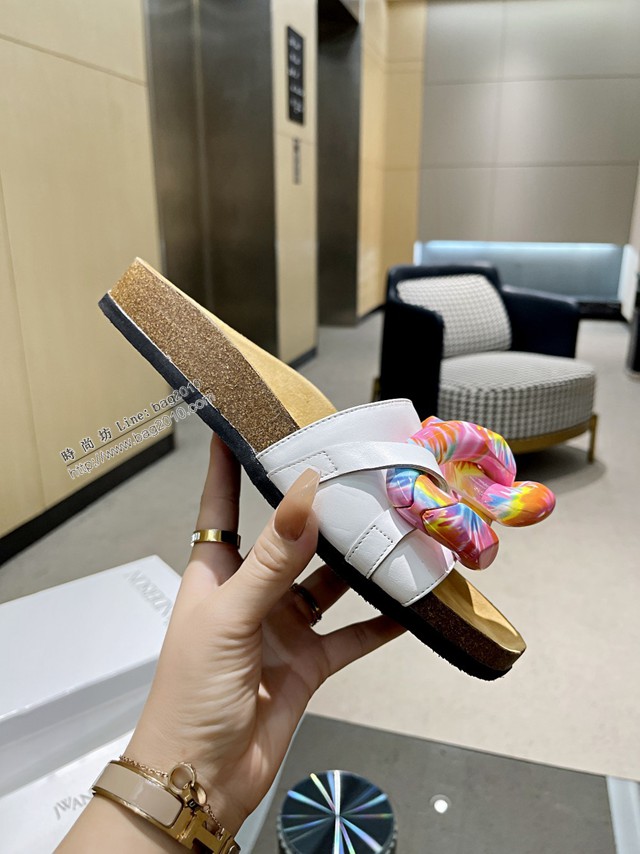 JW Anderson Chain Loafer穆勒透明樹脂扣穆勒鞋 女士半拖鞋 dx3460